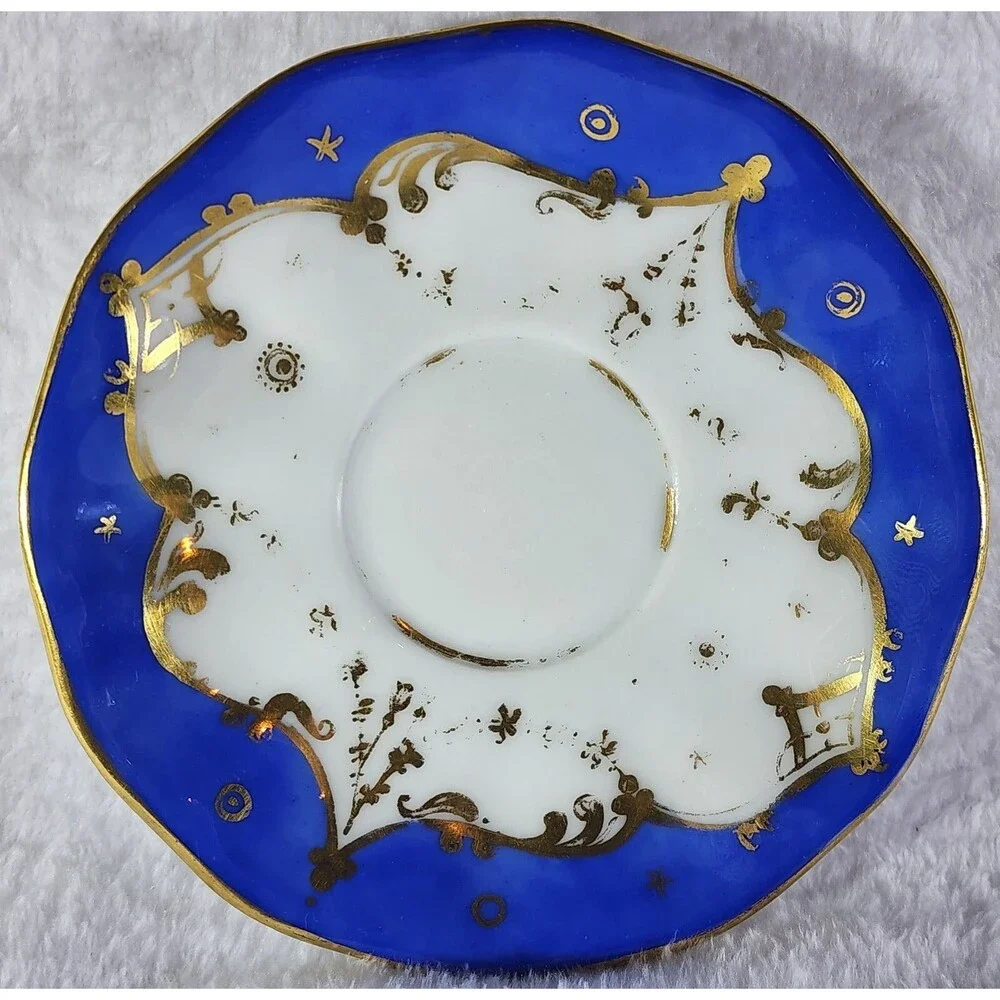 Royal Blue Teacup And Saucer